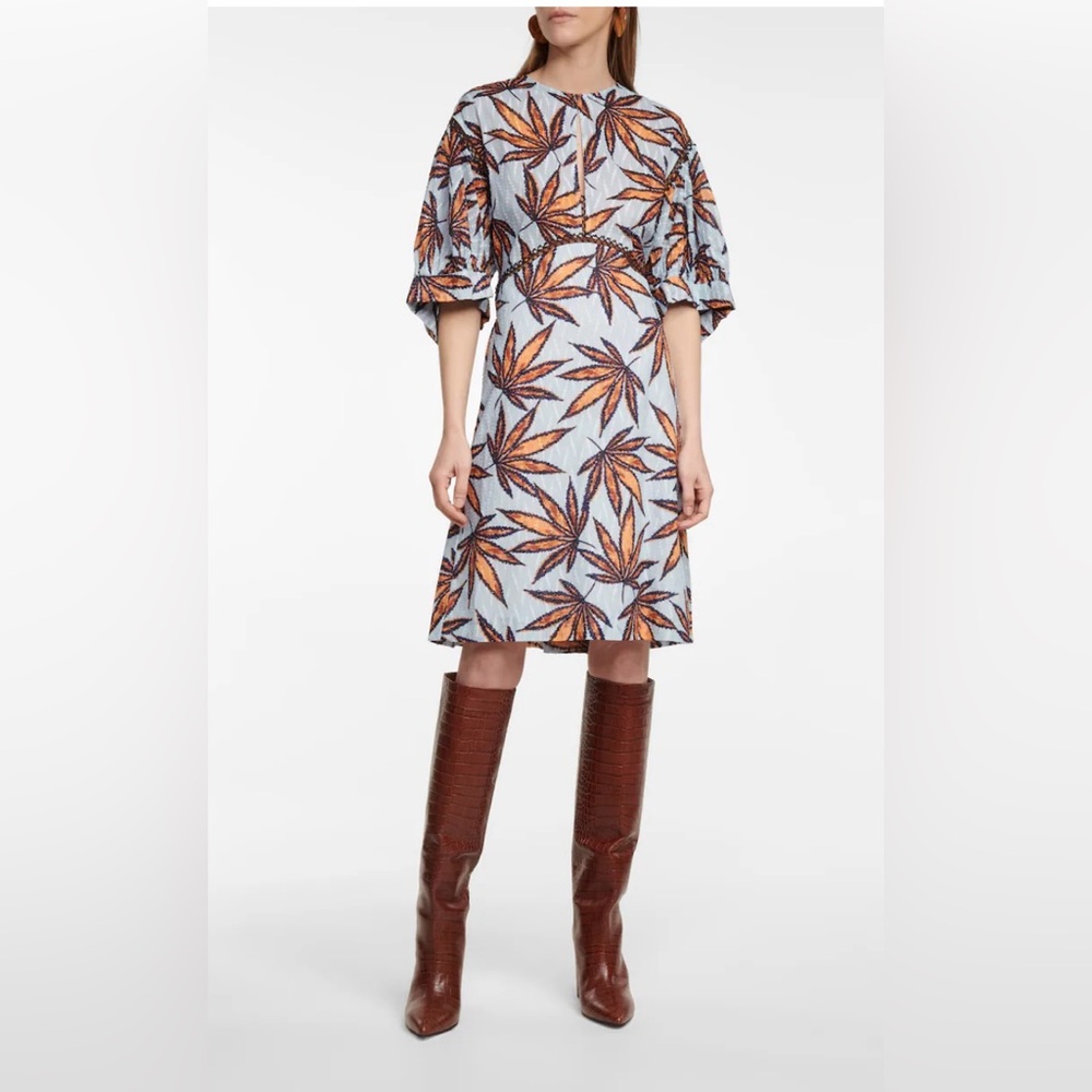 Dorothee Schumacher Fantasy Leaves Printed Mini Dress Size 2